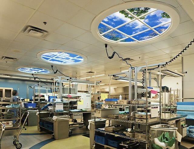 Sky Factory Luminous SkyCeilings at Evergreen Hospital Surgical Prep Room