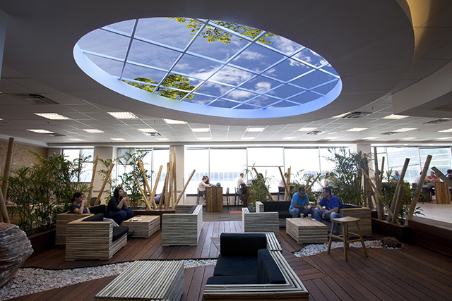 Circular Sky Factory SkyCeiling in Israeli Office Lobby
