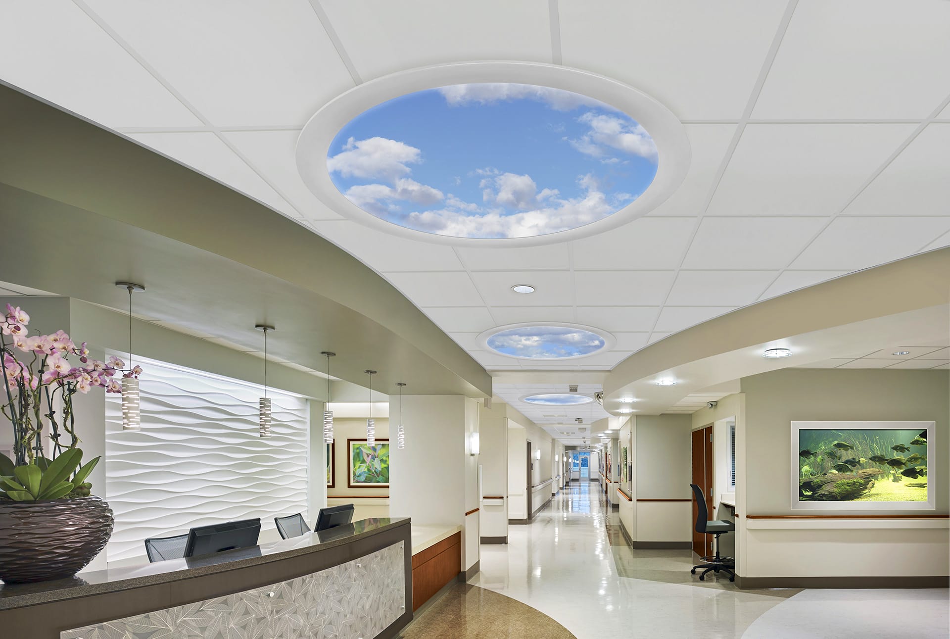 Aperture SkyCeilings in Hospital Hallway